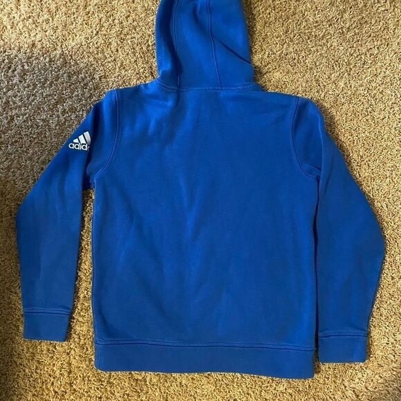 Adidas boys blue hoodie size L - Picture 2 of 3